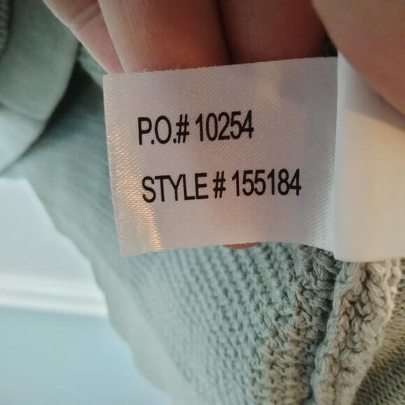 Carbon 2 Cobalt Mens Sz L Refresh Quarter Zip Sweater Cotton Seed Stitch Texture - Picture 6 of 7